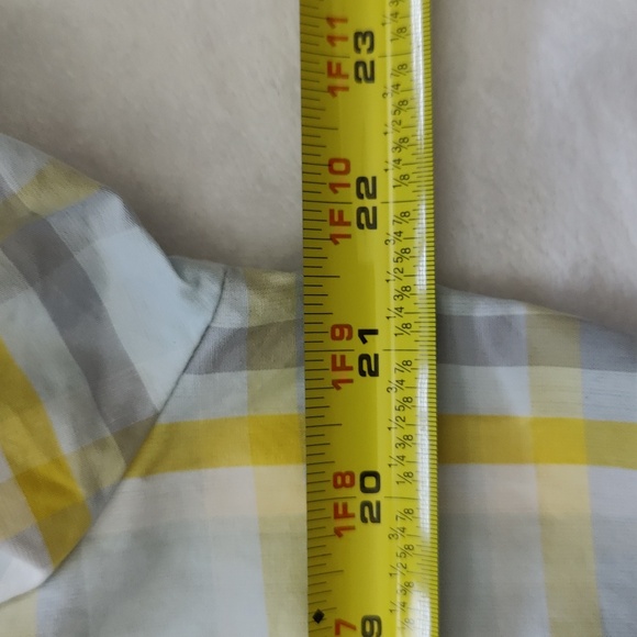 172. Volcom Plaid Button Down Shirt | Color: Dust Blue - Picture 5 of 9